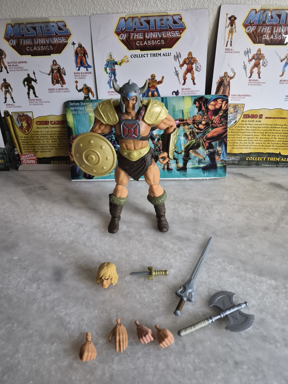 MATTEL MOTU NEW ETERNIA VIKING HE-MAN 100% COMPLETE PRE-OWNED